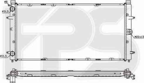 FPS FP 74 A753-X - Радиатор, охлаждение двигателя autospares.lv