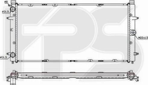 FPS FP 74 A753-X - Радиатор, охлаждение двигателя autospares.lv