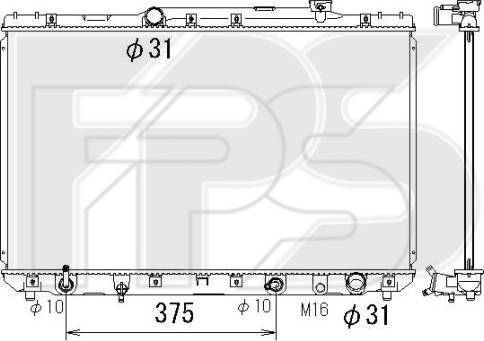 FPS FP 70 A531 - Радиатор, охлаждение двигателя autospares.lv