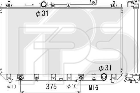 FPS FP 70 A1180-X - Радиатор, охлаждение двигателя autospares.lv