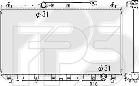 FPS FP 70 A1187 - Радиатор, охлаждение двигателя autospares.lv