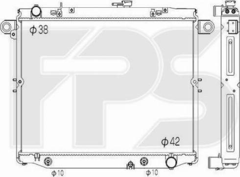 FPS FP 70 A1298-X - Радиатор, охлаждение двигателя autospares.lv