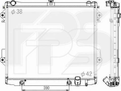 FPS FP 70 A881-X - Радиатор, охлаждение двигателя autospares.lv