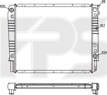 FPS FP 72 A485-X - Радиатор, охлаждение двигателя autospares.lv