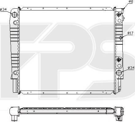 FPS FP 72 A486-X - Радиатор, охлаждение двигателя autospares.lv