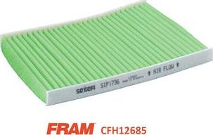 FRAM CFH12724 - Фильтр воздуха в салоне autospares.lv