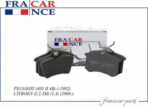 Francecar FCR210501 - Тормозные колодки, дисковые, комплект autospares.lv