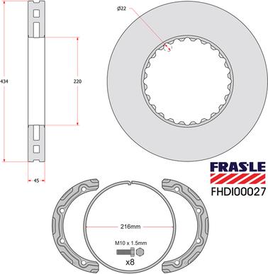 FRAS-LE FHDI00027 - Тормозной диск autospares.lv