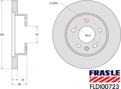 FRAS-LE FLDI00723 - Тормозной диск autospares.lv