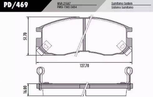 FRAS-LE PD/469 - Тормозные колодки, дисковые, комплект autospares.lv