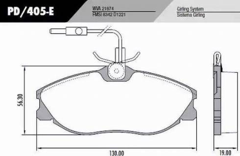 FRAS-LE PD405E - Тормозные колодки, дисковые, комплект autospares.lv