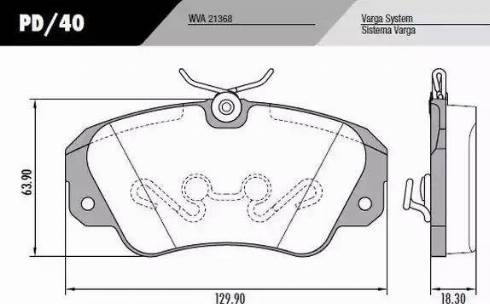 FRAS-LE PD40 - Тормозные колодки, дисковые, комплект autospares.lv