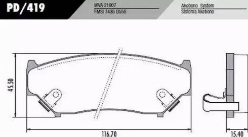 FRAS-LE PD419 - Тормозные колодки, дисковые, комплект autospares.lv