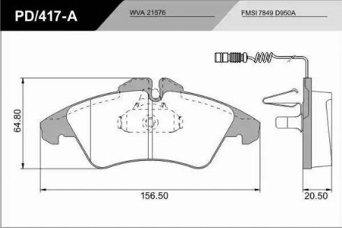 FRAS-LE PD/417-A_CV Advanced - Тормозные колодки, дисковые, комплект autospares.lv