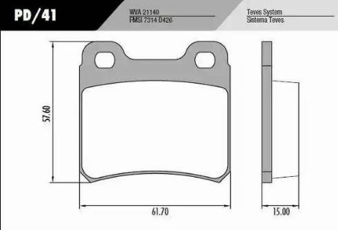 FRAS-LE PD41 - Тормозные колодки, дисковые, комплект autospares.lv