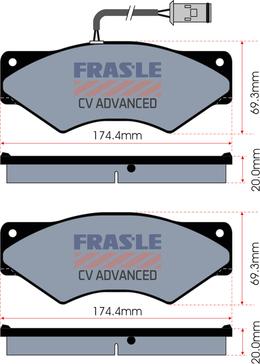 FRAS-LE PD/420-A-CV - Тормозные колодки, дисковые, комплект autospares.lv