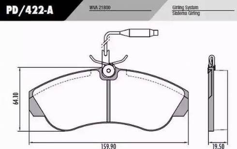 FRAS-LE PD/422-A - Тормозные колодки, дисковые, комплект autospares.lv