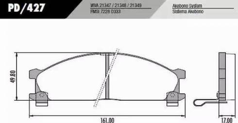 FRAS-LE PD427 - Тормозные колодки, дисковые, комплект autospares.lv