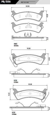 FRAS-LE PD/556 - Тормозные колодки, дисковые, комплект autospares.lv