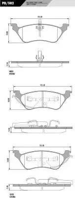 FRAS-LE PD/582 - Тормозные колодки, дисковые, комплект autospares.lv