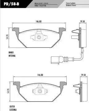 FRAS-LE PD/58-B - Тормозные колодки, дисковые, комплект autospares.lv