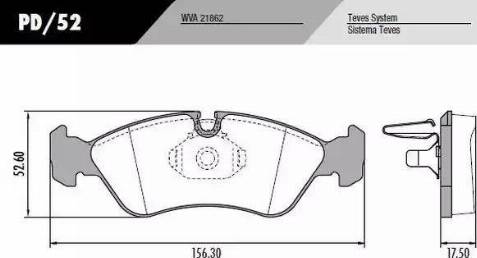 FRAS-LE PD52 - Тормозные колодки, дисковые, комплект autospares.lv