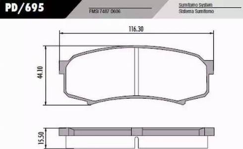 FRAS-LE PD/695 - Тормозные колодки, дисковые, комплект autospares.lv