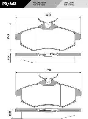 FRAS-LE PD/648 - Тормозные колодки, дисковые, комплект autospares.lv