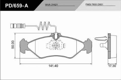 FRAS-LE PD/659-A_CV Advanced - Тормозные колодки, дисковые, комплект autospares.lv