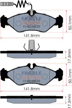 FRAS-LE PD/659-A-CV - Тормозные колодки, дисковые, комплект autospares.lv