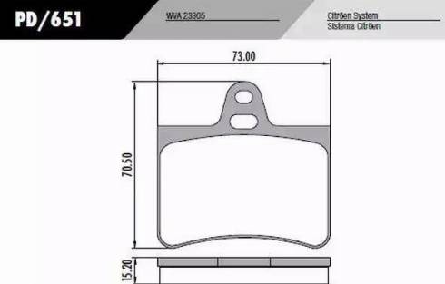 FRAS-LE PD651 - Тормозные колодки, дисковые, комплект autospares.lv