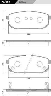 FRAS-LE PD/668 - Тормозные колодки, дисковые, комплект autospares.lv