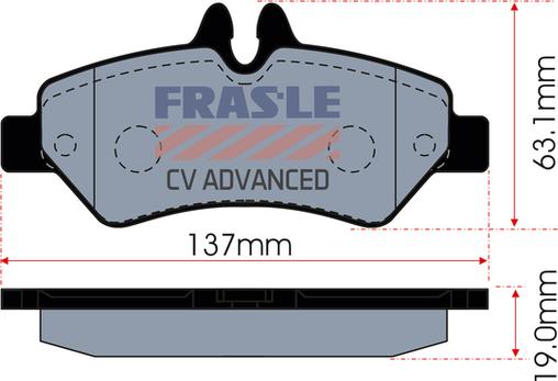 FRAS-LE PD/663-CV - Тормозные колодки, дисковые, комплект autospares.lv