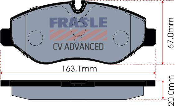 FRAS-LE PD/662-CV - Тормозные колодки, дисковые, комплект autospares.lv