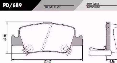 FRAS-LE PD/689 - Тормозные колодки, дисковые, комплект autospares.lv