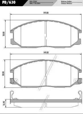 FRAS-LE PD/630 - Тормозные колодки, дисковые, комплект autospares.lv