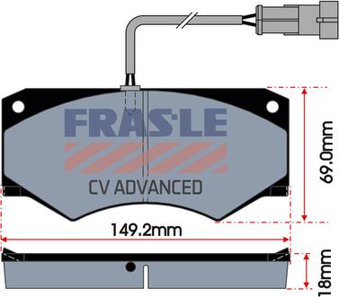 FRAS-LE PD/192-A-CV - Тормозные колодки, дисковые, комплект autospares.lv