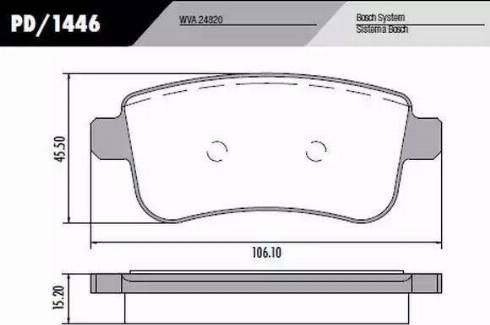 FRAS-LE PD/1446 - Тормозные колодки, дисковые, комплект autospares.lv