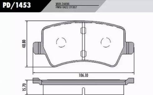 FRAS-LE PD/1453 - Тормозные колодки, дисковые, комплект autospares.lv