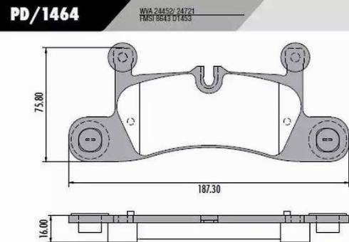 FRAS-LE PD/1464 - Тормозные колодки, дисковые, комплект autospares.lv