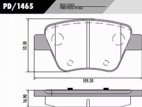 FRAS-LE PD/1465 - Тормозные колодки, дисковые, комплект autospares.lv