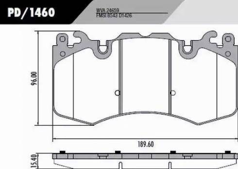 FRAS-LE PD/1460 - Тормозные колодки, дисковые, комплект autospares.lv