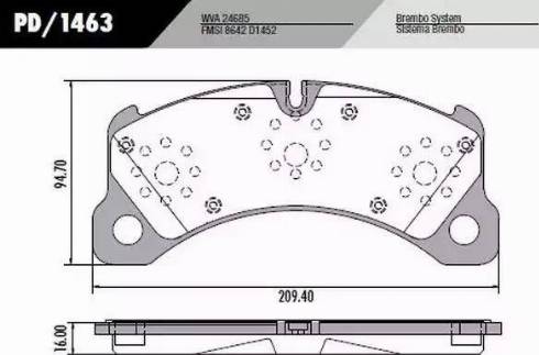 FRAS-LE PD/1463 - Тормозные колодки, дисковые, комплект autospares.lv