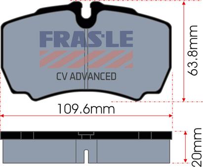 FRAS-LE PD/163-CV - Тормозные колодки, дисковые, комплект autospares.lv