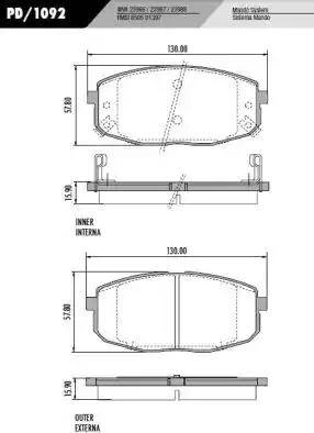 FRAS-LE PD/1092 - Тормозные колодки, дисковые, комплект autospares.lv