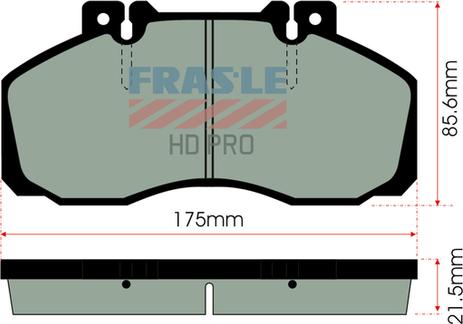 FRAS-LE PD/104-HD - Тормозные колодки, дисковые, комплект autospares.lv