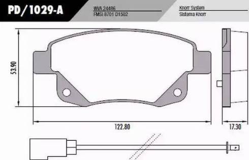 FRAS-LE PD/1029-A - Тормозные колодки, дисковые, комплект autospares.lv