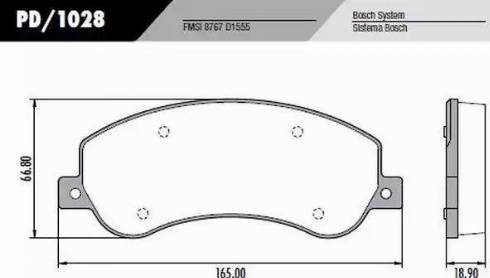 FRAS-LE PD1028 - Тормозные колодки, дисковые, комплект autospares.lv