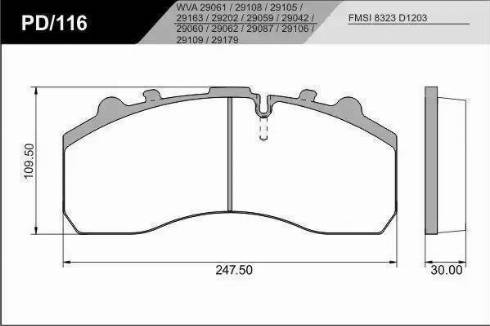 FRAS-LE PD/116-K21_CV Advanced - Тормозные колодки, дисковые, комплект autospares.lv