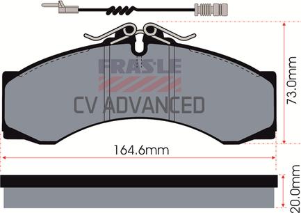 FRAS-LE PD/111-A-CV - Тормозные колодки, дисковые, комплект autospares.lv